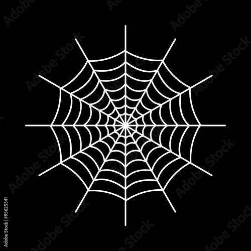 The spiderweb icon. Web symbol. Flat