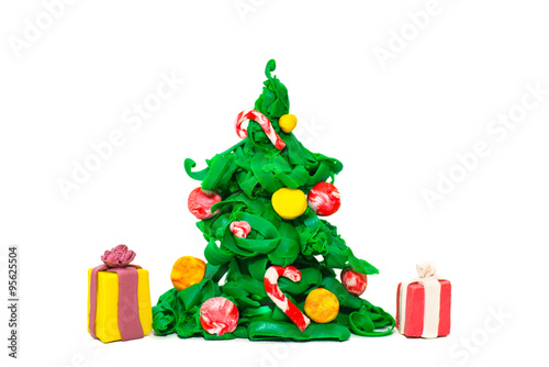 plasticine Christmas tree