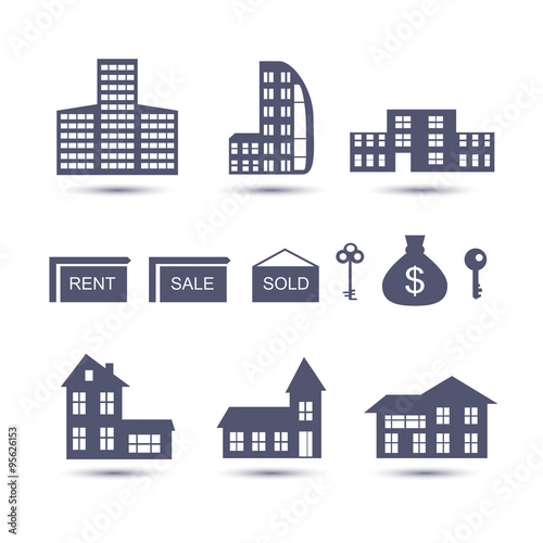 Real Estate vector icons.
