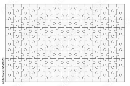 Jigsaw puzzle blank template 150 pieces