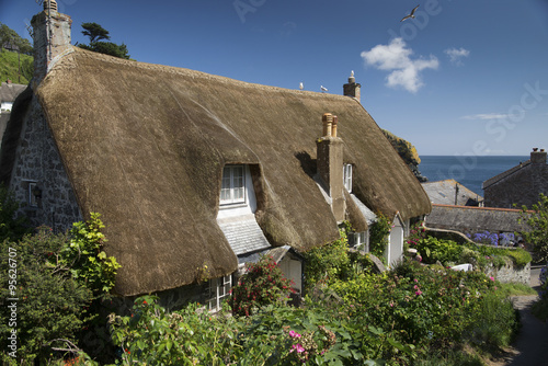 A Thatched Cottage in Cadgwith village, Cornwall, UK #95626707