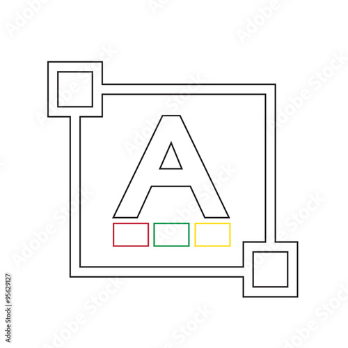 Text  color font edit letter icon