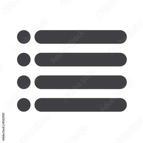 Bulleted list icon sign