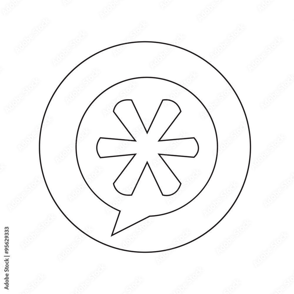 Asterisk Footnote sign icon