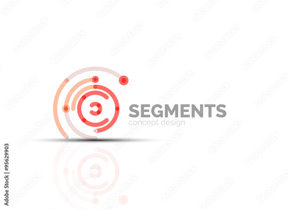 Vector outline minimal abstract geometric logo Vector outline minimal abstract geometric logo