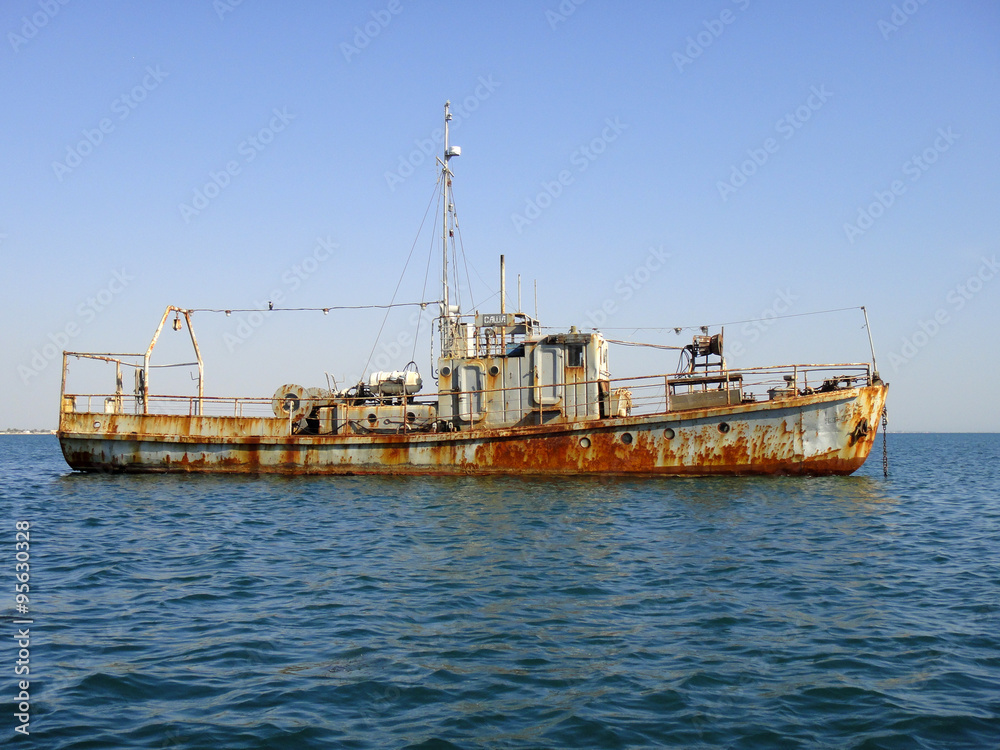 Old rusty ship