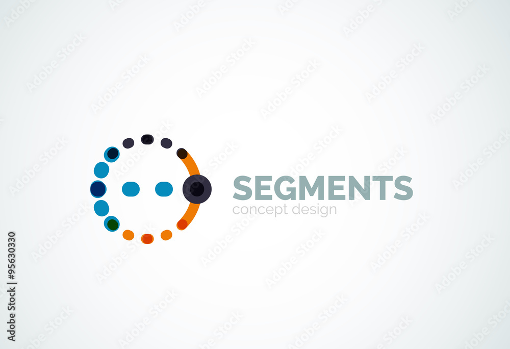 Vector outline minimal abstract geometric logo Vector outline minimal abstract geometric logo