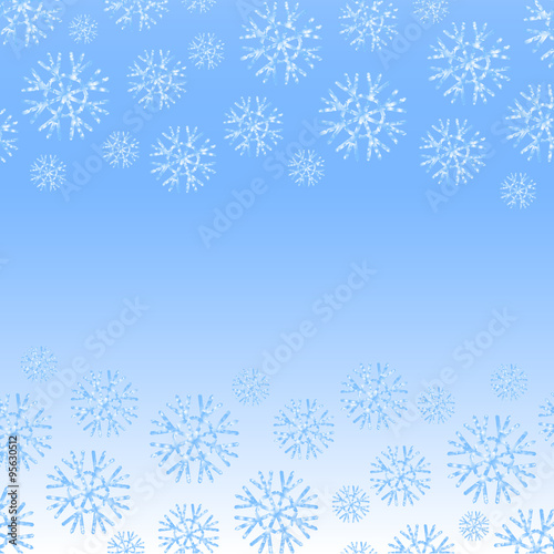 vector abstract blurred background with snowflakes