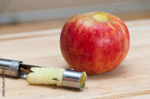 Wall Mural Removing apple's core