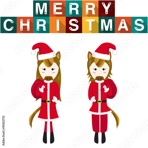 Horse Santa Claus Girl Boy ...