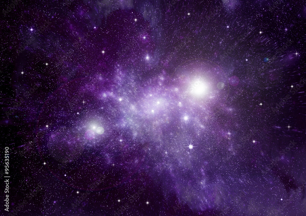 galaxy in a free space