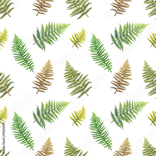 Fern vector seamless pattern