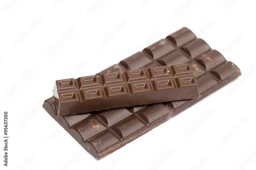 chocolate on the white background chocolate on the white background