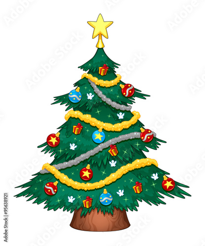 Christmas tree with decorat...