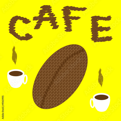 draughts of hot coffee in cafe