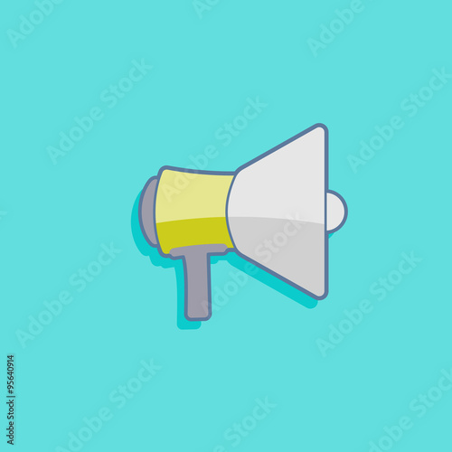 simple vector illustration with a megaphone. loudspeaker icon 