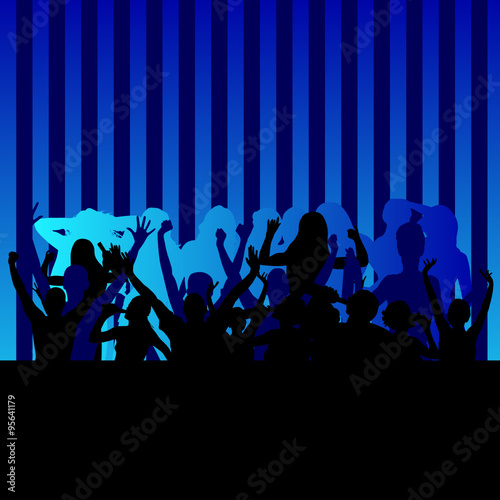 party people blue vector