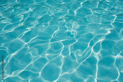 Detail rippled water surface in swimming pool