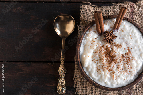Creamy rice pudding