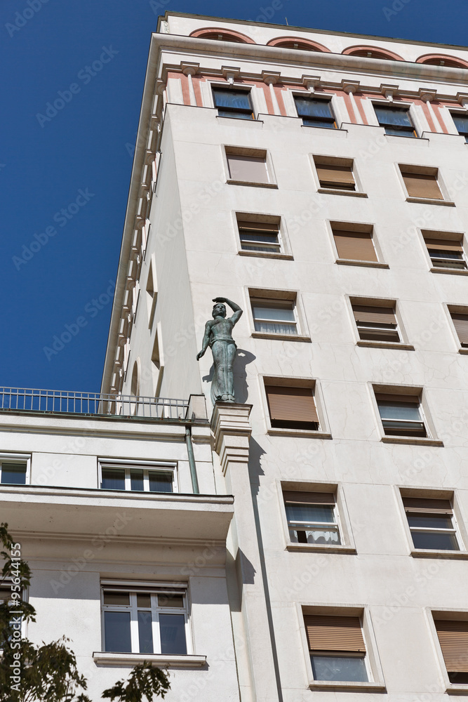 Fototapeta premium Neboticnik or skyscraper building in Ljubljana, Slovenia