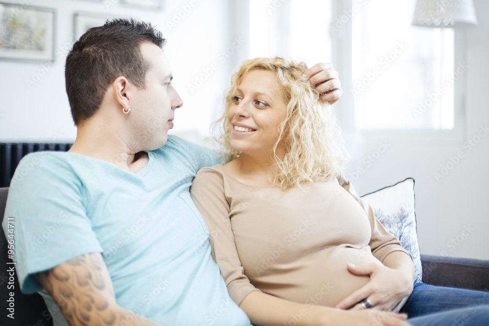 Loving couple wait for baby Loving couple wait for baby