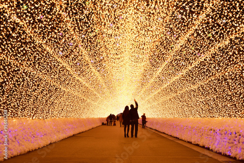 light tunnel in winter illumination, Mie, Japan