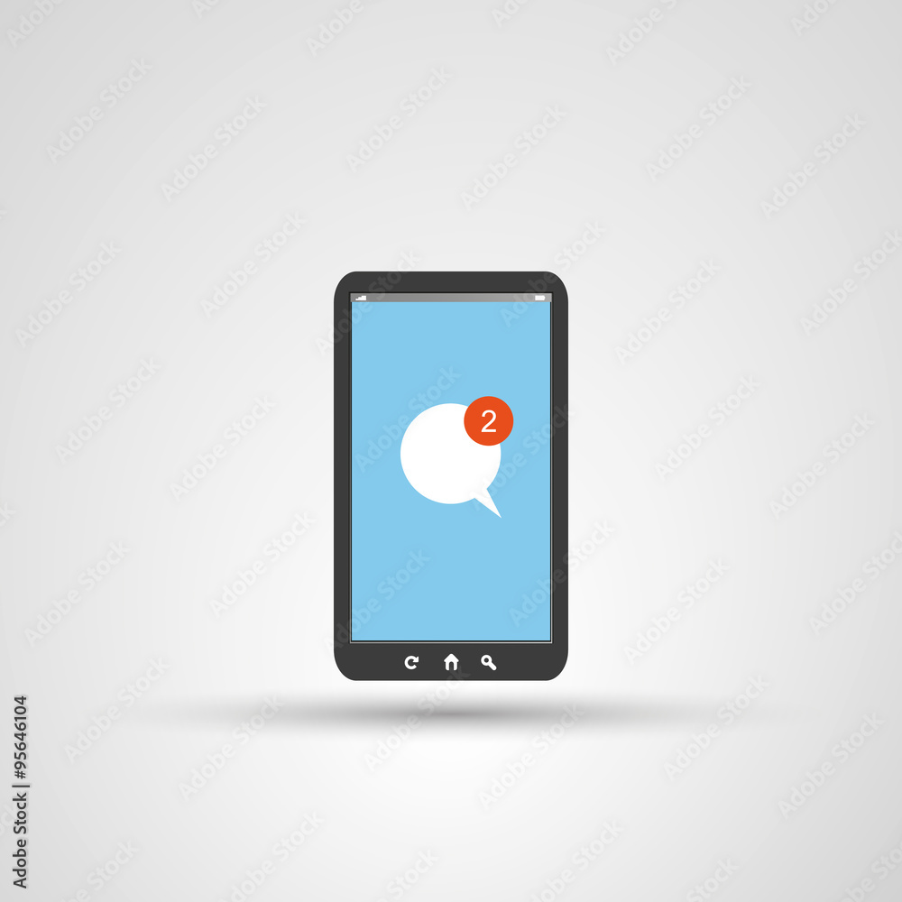 Smart Phone Design with Speech Bubble or Chat Icon Smart Phone Design with Speech Bubble or Chat Icon