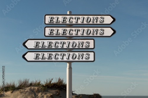 Panel for election direction right or left your choice