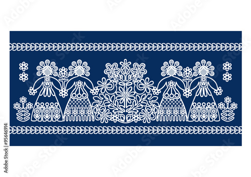 Folk lace patterns