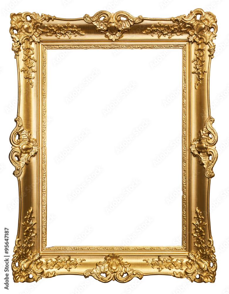 carved gilded frame - obrazy, fototapety, plakaty 