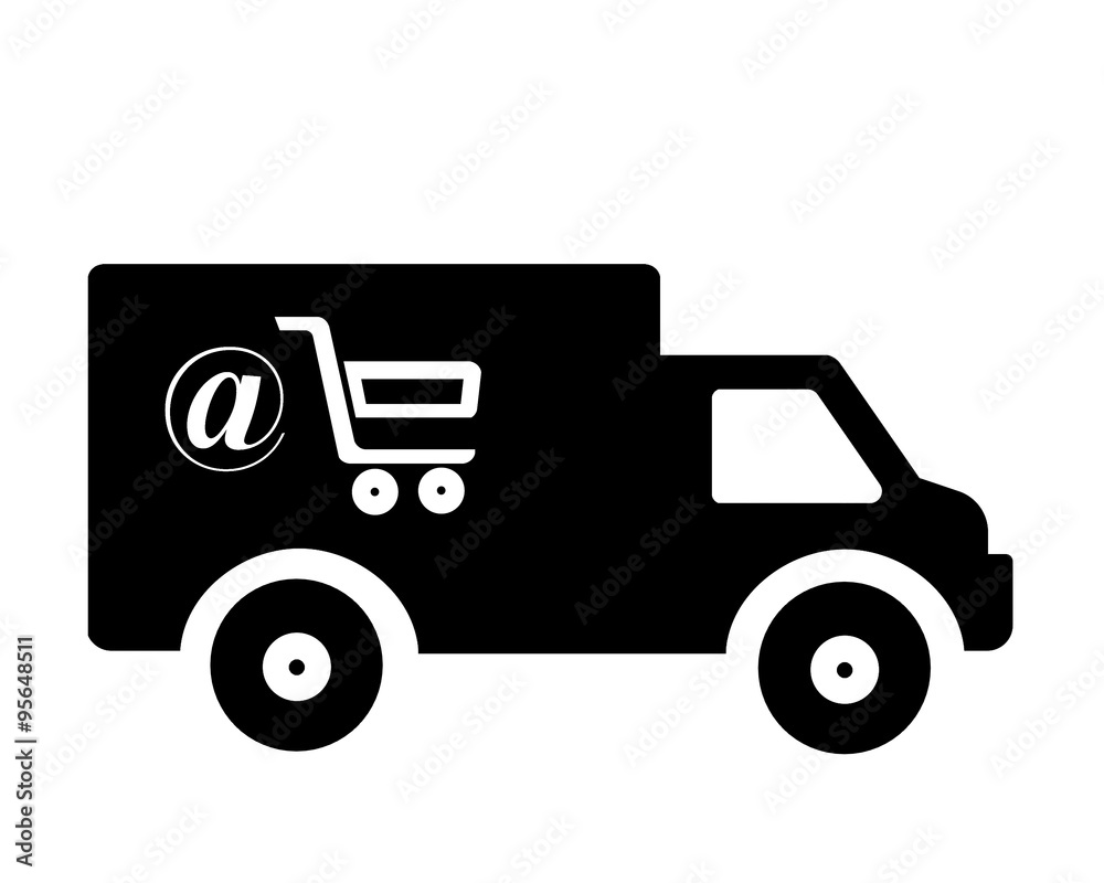Camion de livraison en ligne