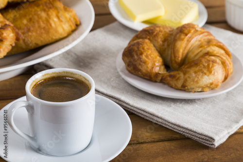Fototapeta Naklejka Na Ścianę i Meble -  Coffee and croissants