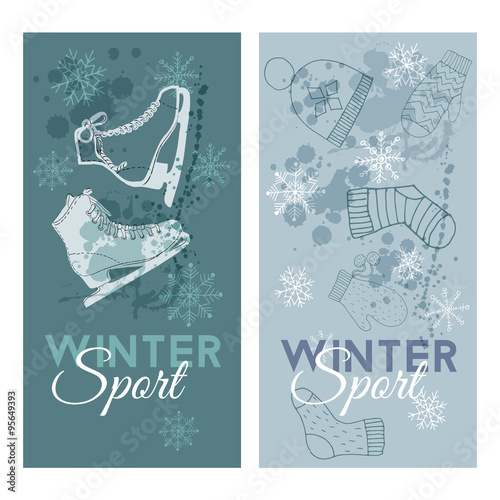 winter sport banners
