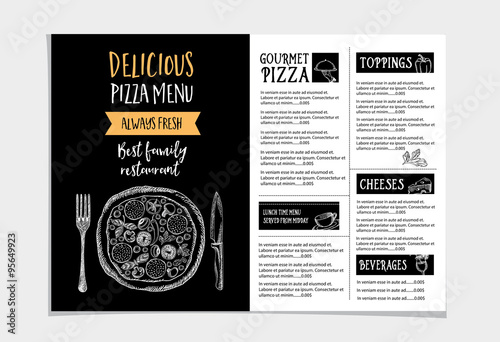 Restaurant cafe menu, template design. © marchiez
