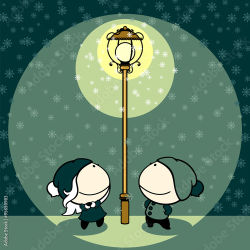 Romantic winter night