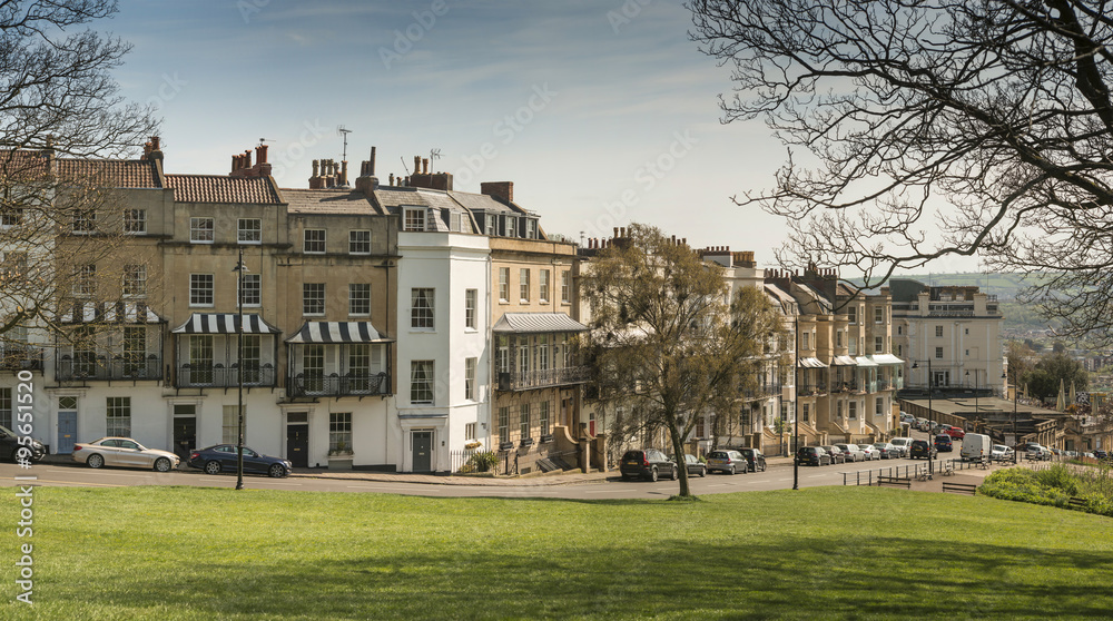 A row of houses in Clifton, Bristol, UK StockFoto Adobe Stock