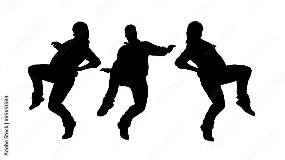 Fototapeta premium overweight fat men silhouettes
