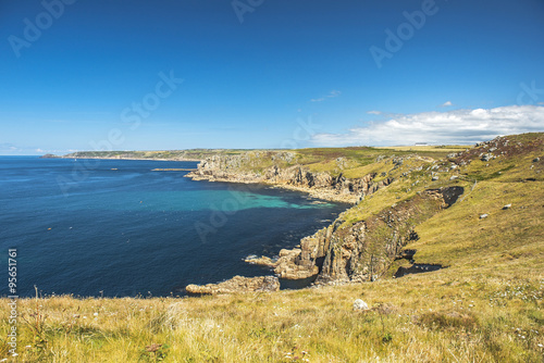 landscape of Land's End in Cornwall England