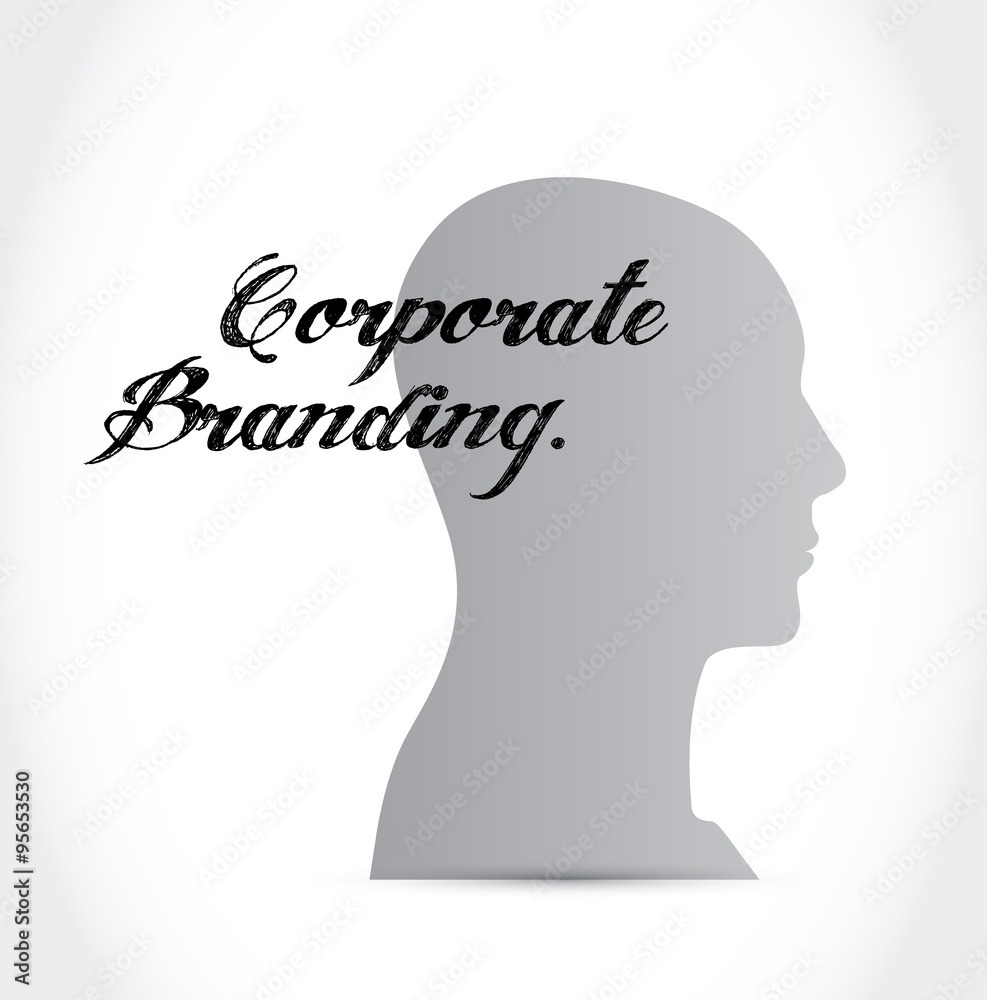 Corporate Branding thinking brain sign concept