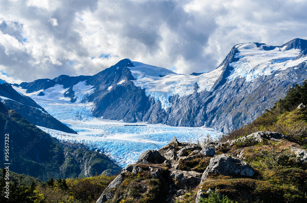 Portage Glacier from  Portage Pass, Whittier, Alaska