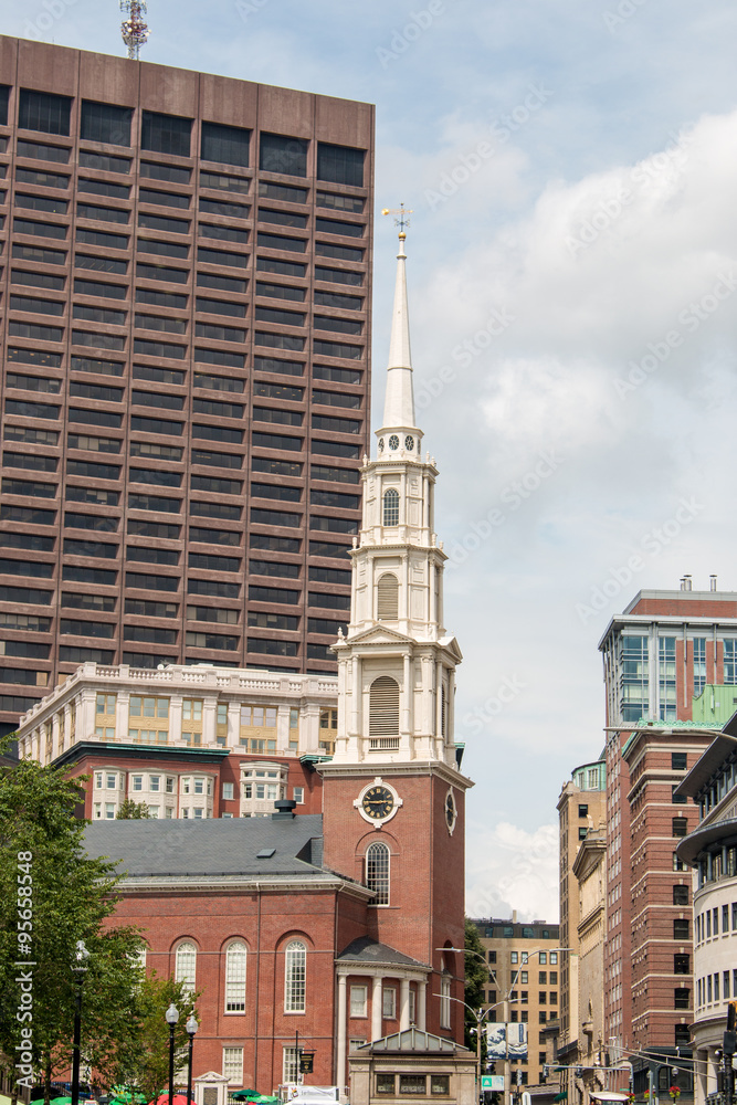 Park Street Church on the Freedom Trail Boston Massachusetts USA