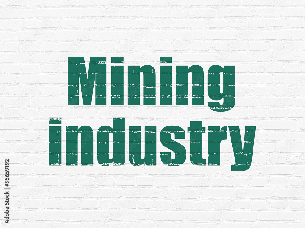 Industry concept: Mining Industry on wall background Industry concept: Mining Industry on wall background