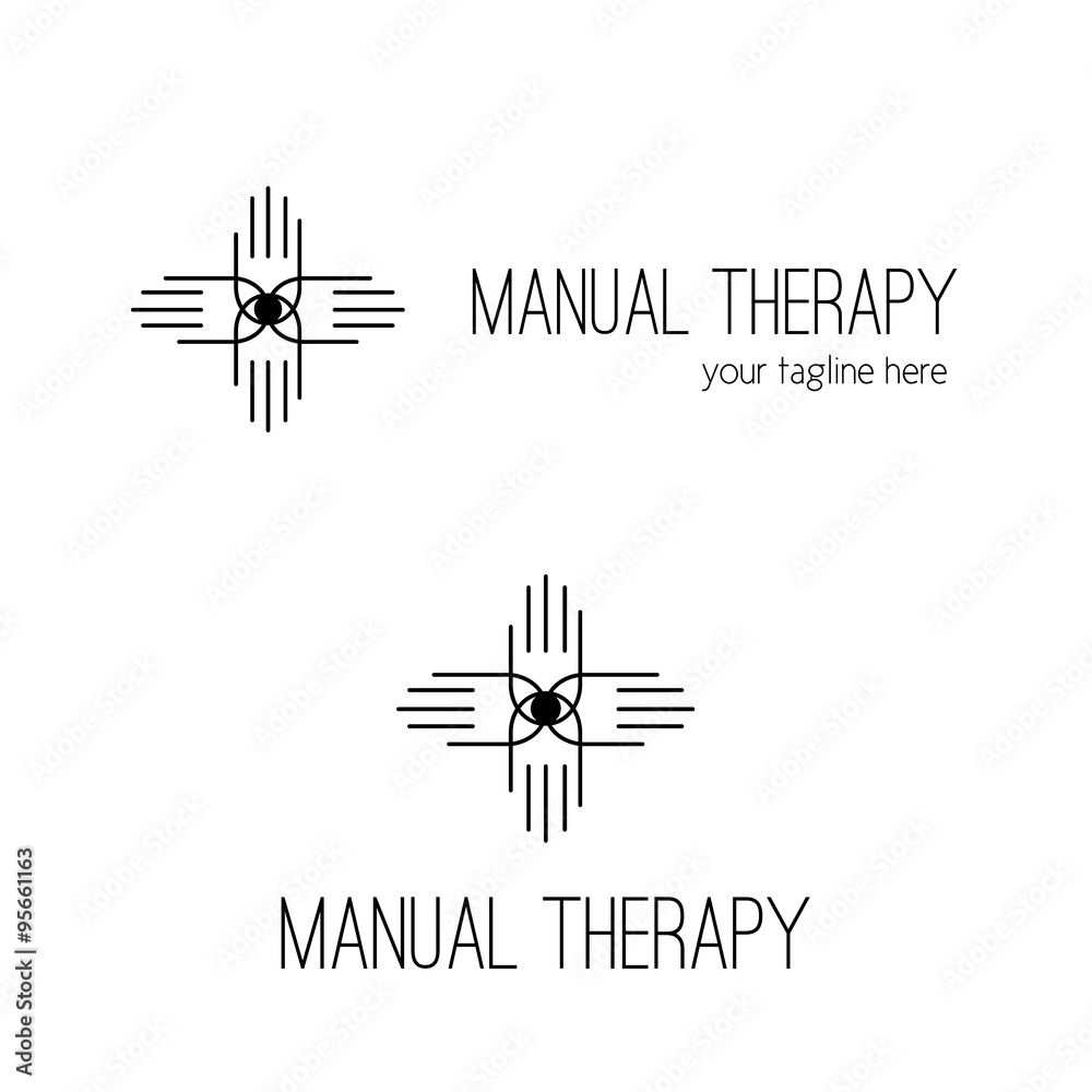 Manual therapy logo design. Chiropractic symbol.
