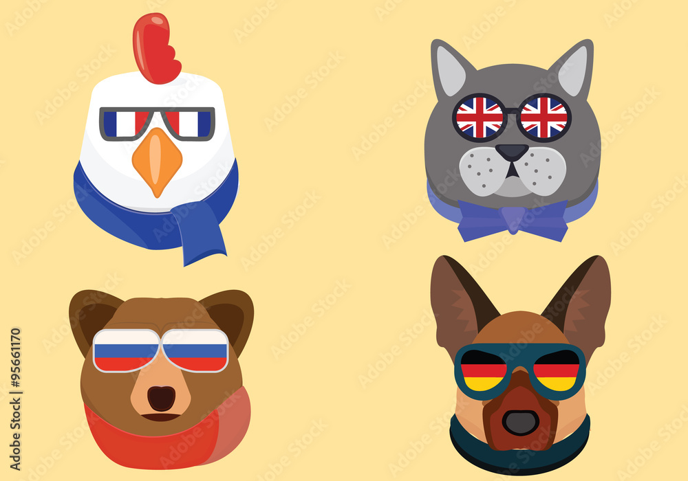National Animals Illustration National Symbols Cute Animals In National Animals Illustration National Symbols Cute Animals In