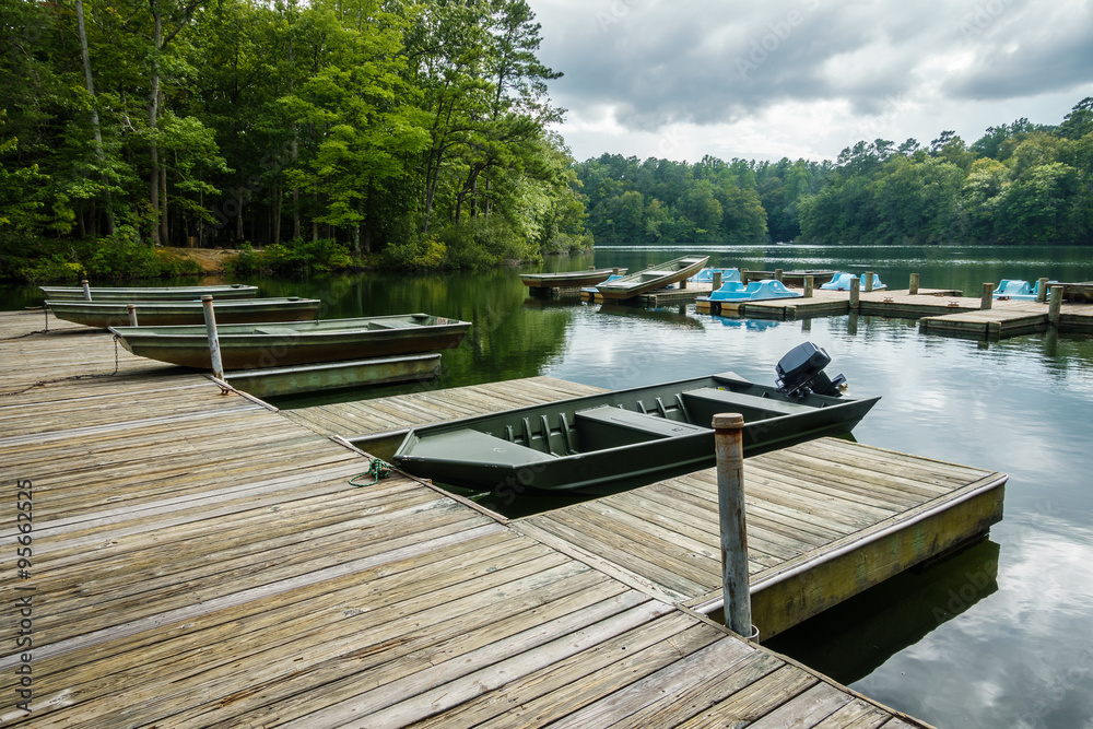 Fototapeta premium Bass fishing boat in Virginia USA