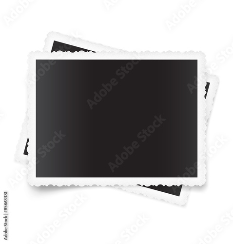 Vintage photo frames  on a white background.