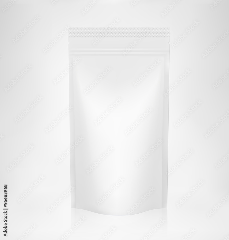 Stand up pouch packaging with zipper. Template for your design. Stand up pouch packaging with zipper. Template for your design.