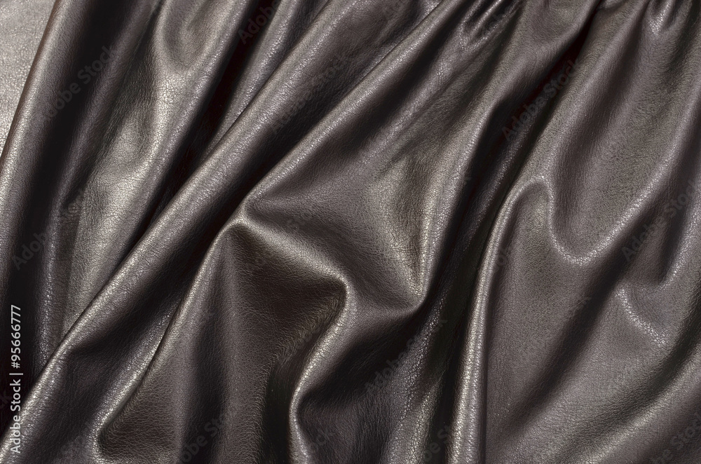Black Textured Pleather/Faux Leather