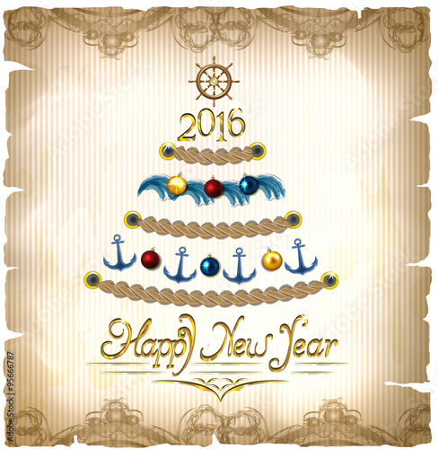 New Year in a marine style
