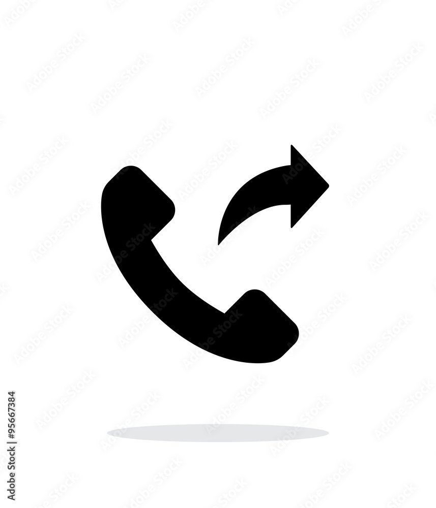 Call forwarding simple icon on white background. Call forwarding simple icon on white background.